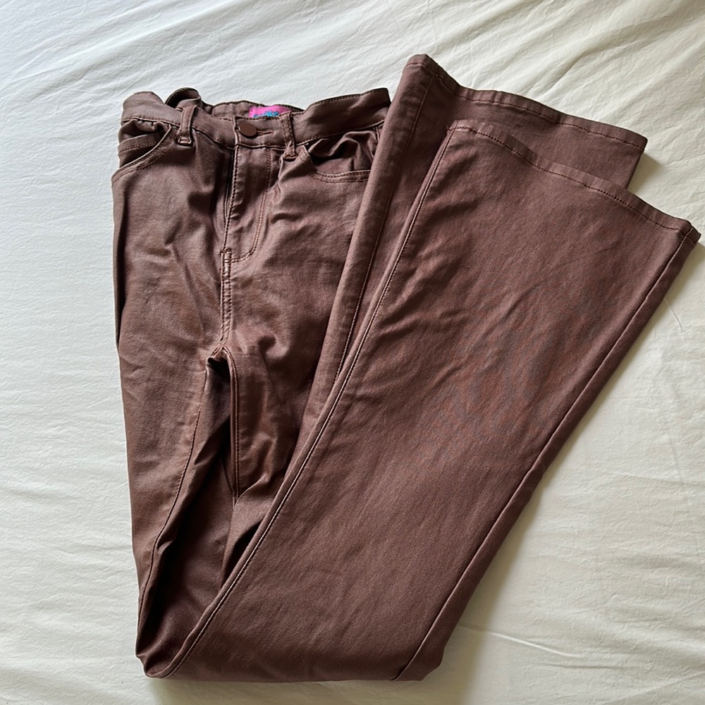 Edikted brown leather pants!